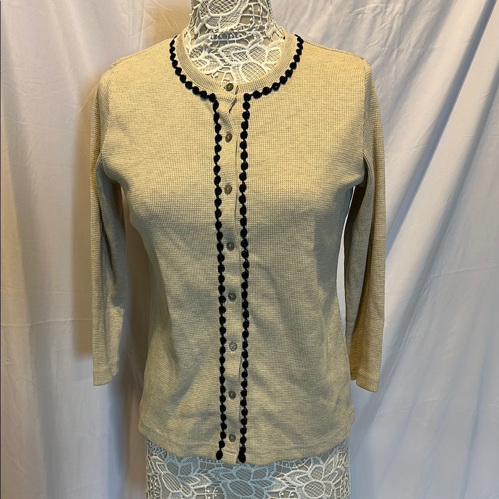 RAFAEL Cream Cardigan with 3/4 Sleeves